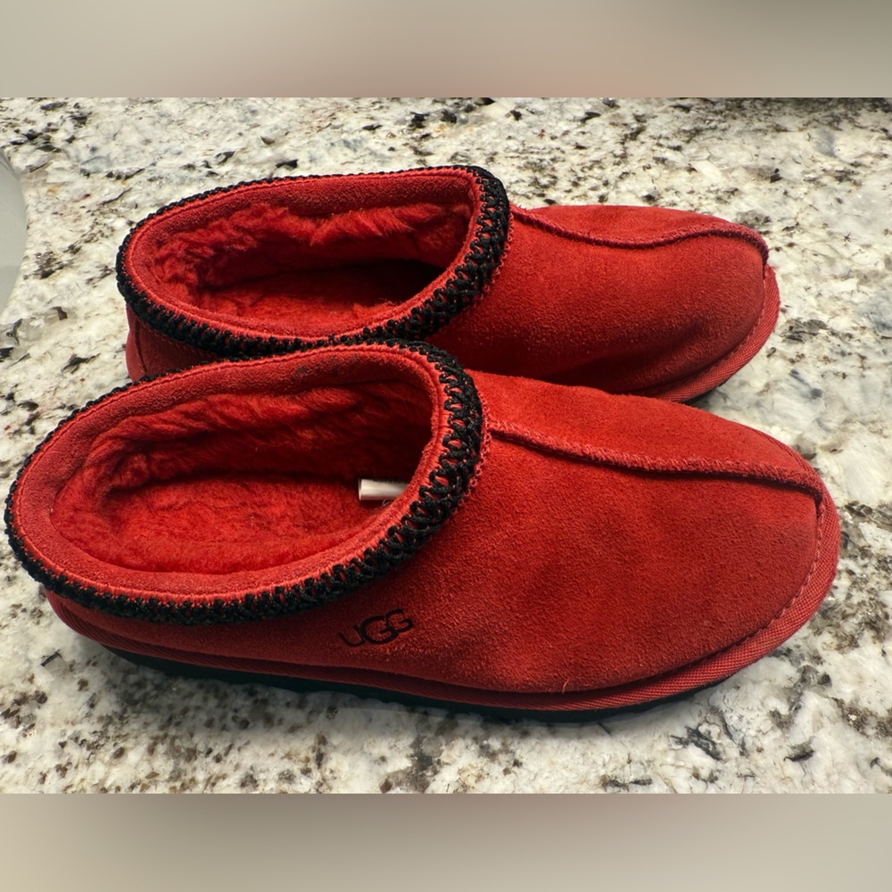 UGG Kids Vibrant Red Slippers